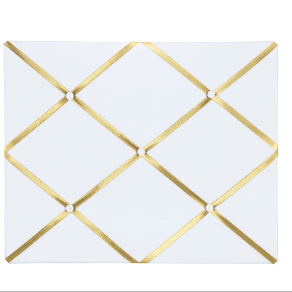 Hobby Lobby Office Hobby Lobby White Gold Ribbon Memo Board Poshmark